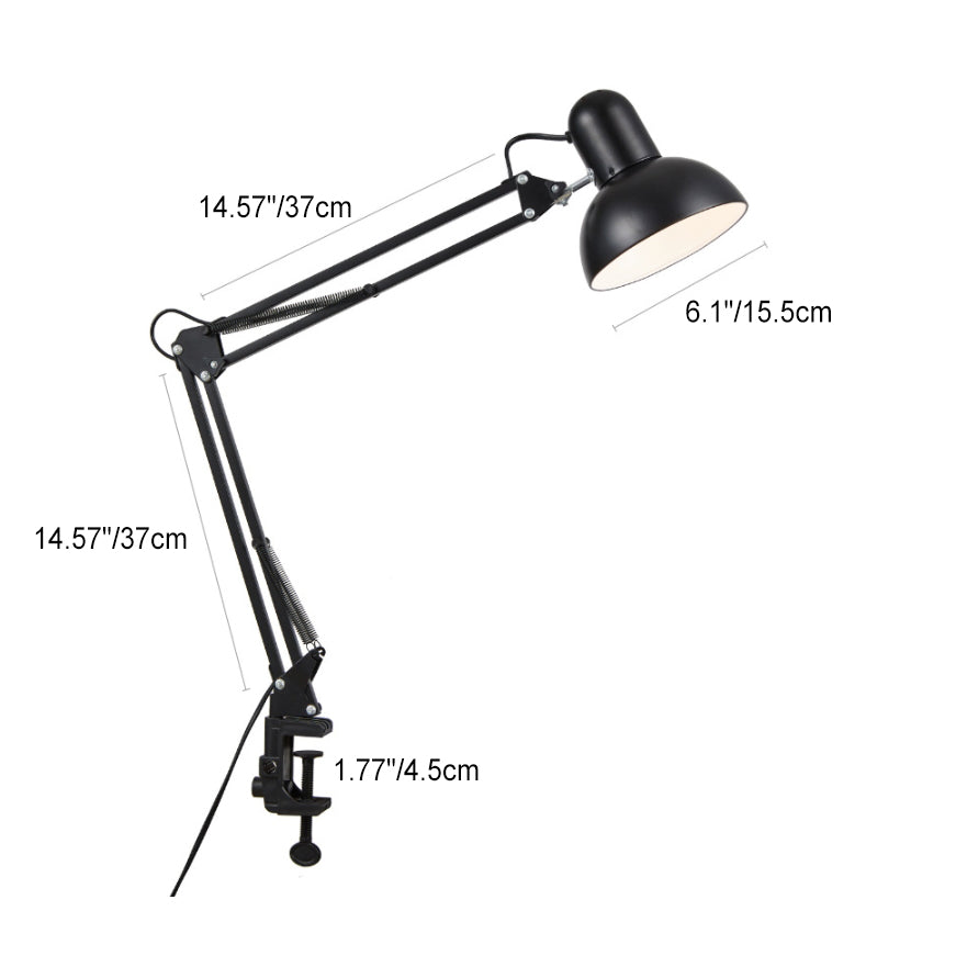 Modern Minimalist Retractable Long Arm Clip Lamp - ABS 1-Light Bedroom Table Light