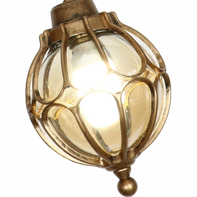 Traditional European Aluminum Iron Glass Pendant Light - Waterproof 1-Light Fixture for Outdoor Patio