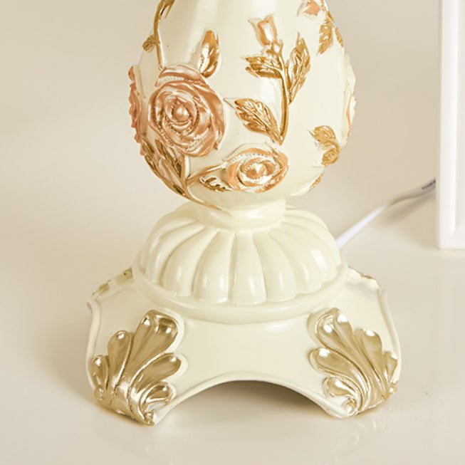 Traditional European Vase Resin Table Lamp - 1-Light for Bedroom Decor
