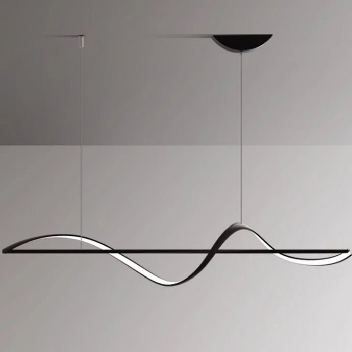 Modern Minimalist Aluminum Silicone LED Island Chandelier for Dining Room