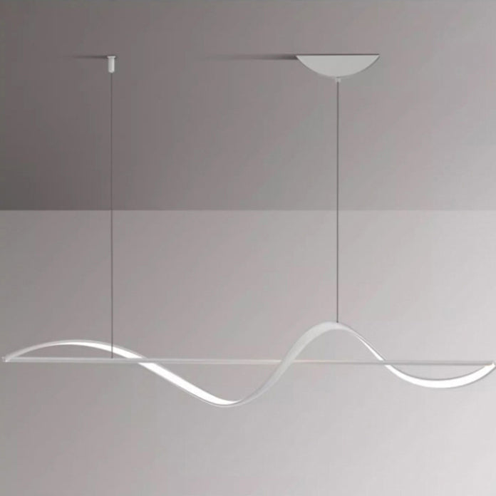 Modern Minimalist Aluminum Silicone LED Island Chandelier for Dining Room