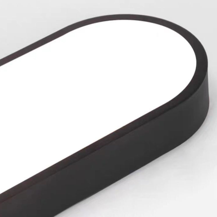 Modern Minimalist LED Flush Mount Ceiling Light - Elliptical Strip Iron Acrylic for Hallway
