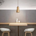Wooden Cylindrical 1-Light Pendant Light - Rustic Hanging Fixture