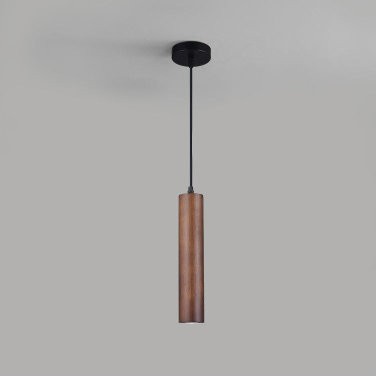 Modern Minimalist Oak Wood Pendant Light for Living Room & Bedroom