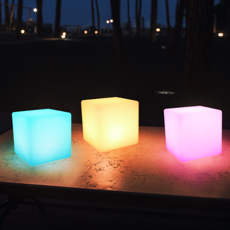 Creative Geometry Remote Night Light Table Lamp - Modern Decorative Design
