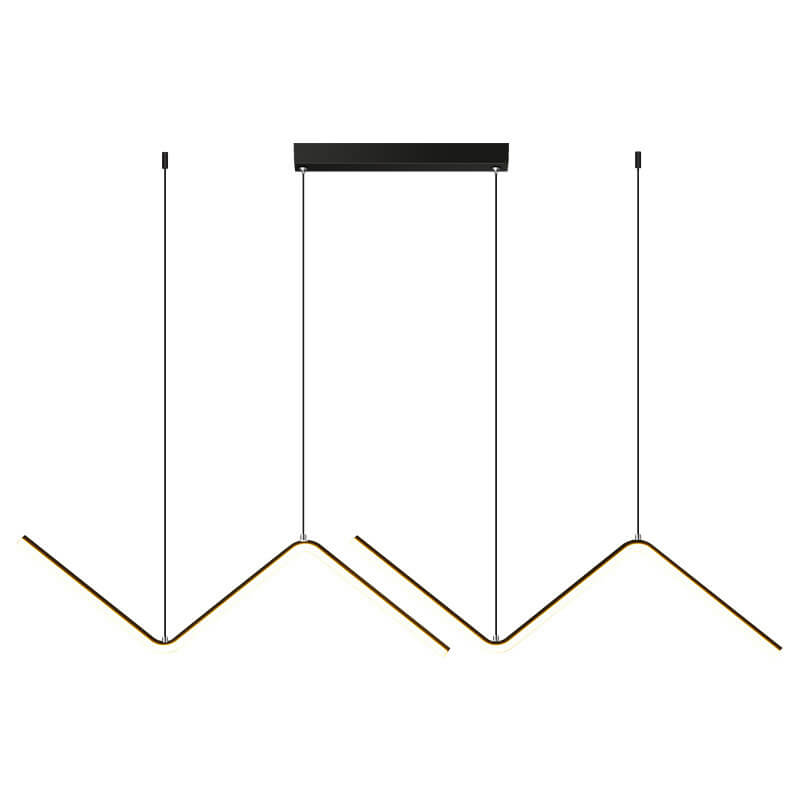 Modern Minimalist N Shaped LED Chandelier - Aluminum & Silicone for Dining Room