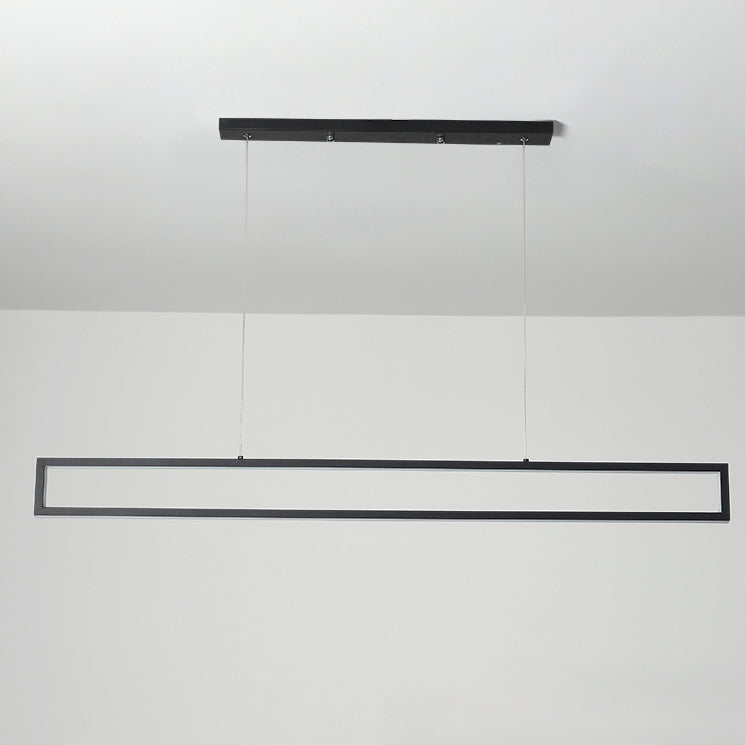 Modern Minimalist Long LED Chandelier – Sleek Lighting Fixture for Dining Room & Living Space