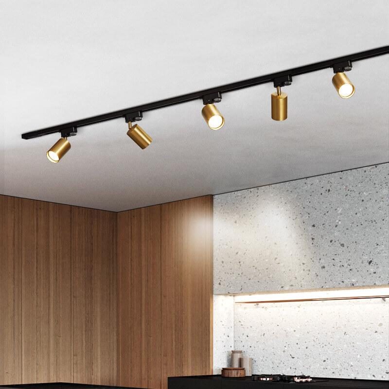 Modern Tubular Track Lighting - 3/4/5 Light LED Flush Mount Fixture