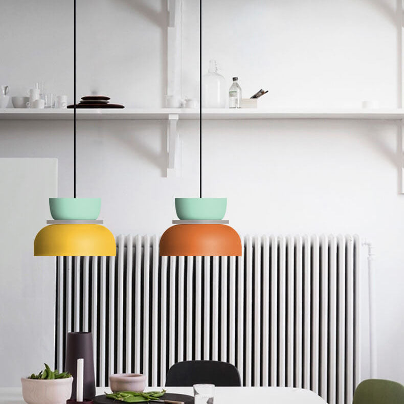Nordic Colorful LED Pendant Light - Modern Macaron Design, Bright Adjustable Lighting for Home & Kitchen Decor