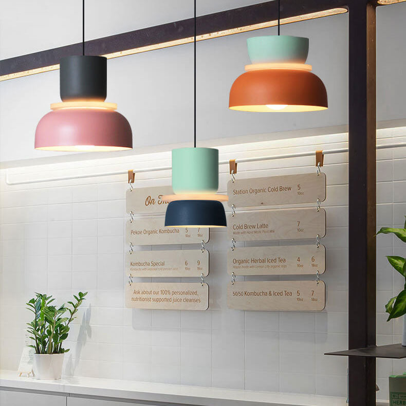 Nordic Colorful Macaron LED Pendant Light - Modern Hanging Lamp for Home Decor