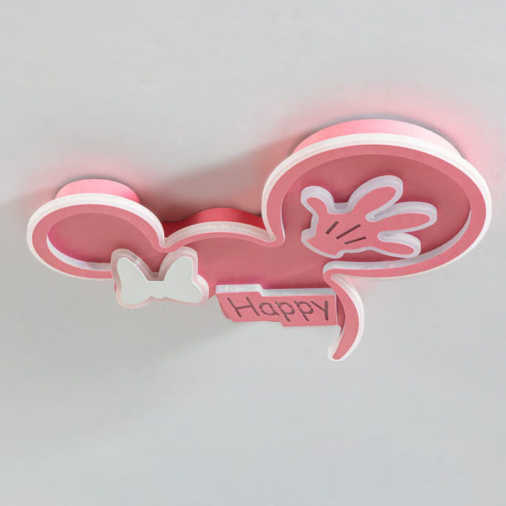 Minnie Mouse LED Flush Mount Ceiling Light for Kids' Rooms, Cartoon Ceiling Lighting, Disney Nursery Decor, Adjustable Brightness, Child-Friendly Design, Fun Bedroom Lighting, Cute Flush Mount Fixture for Girls, Kids' Ceiling Light Fixture, Playful Minnie