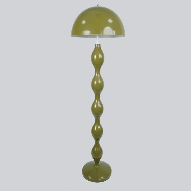 Contemporary Scandinavian Iron Mushroom Shade 1-Light Floor Lamp for Bedroom