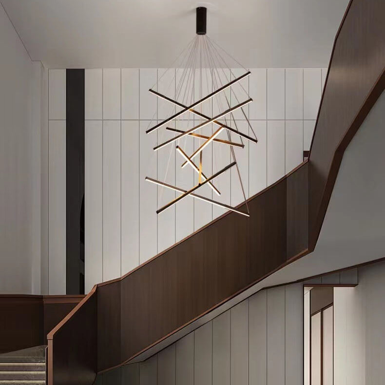 Nordic Luxury Iron Aluminum Geometric LED Chandelier