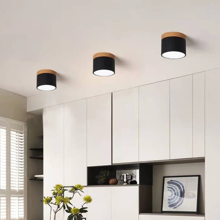 Scandinavian Macaroon LED Flush Mount Ceiling Light - Solid Color Design