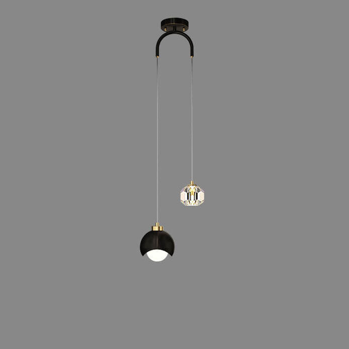 European Style Light Luxury Iron Brass LED Island Chandelier