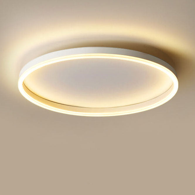 Nordic Minimalist Circle Ring LED Flush Mount Ceiling Light - Iron & Acrylic Design