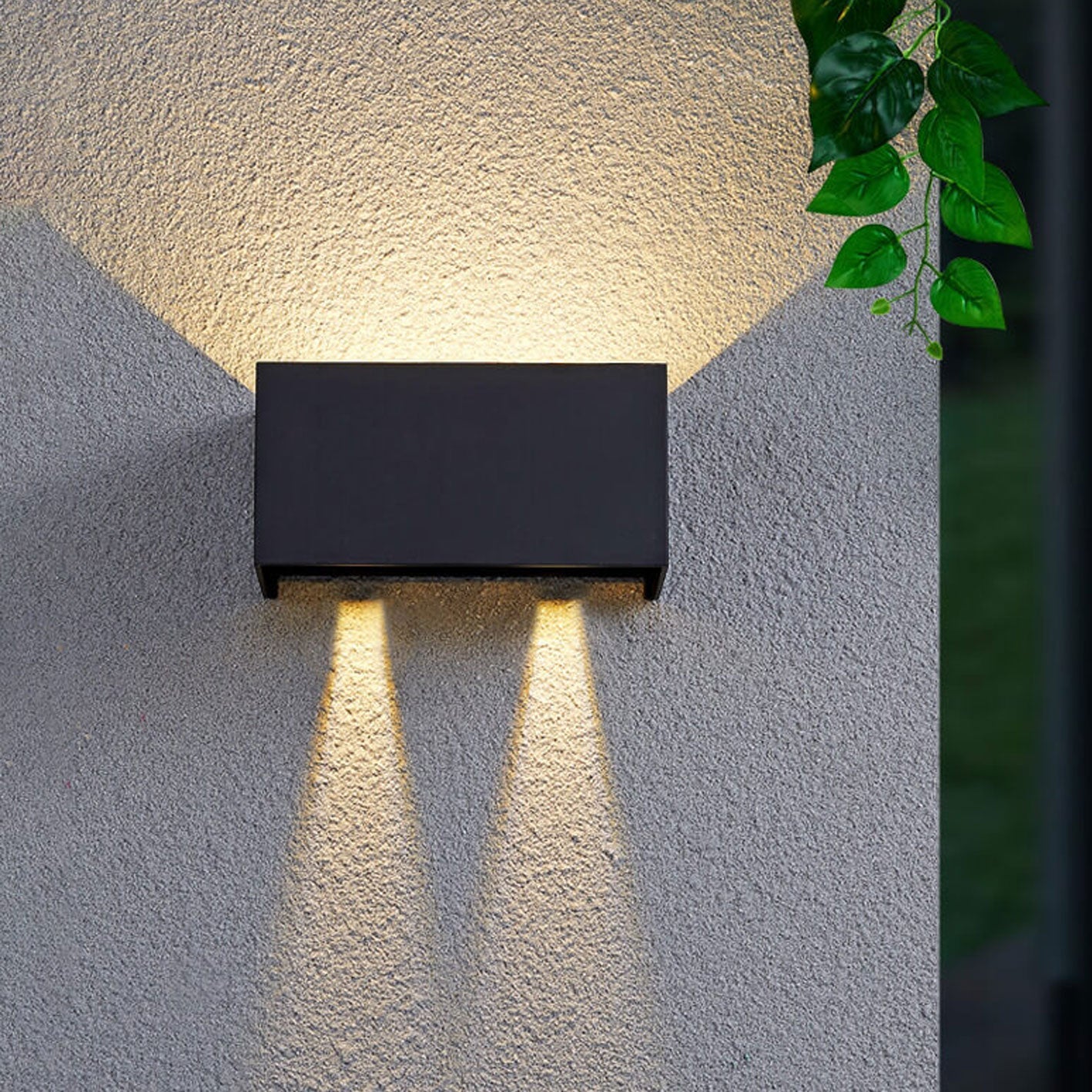 Modern Outdoor Waterproof Rectangular LED Wall Sconce – Up and Down Illumination