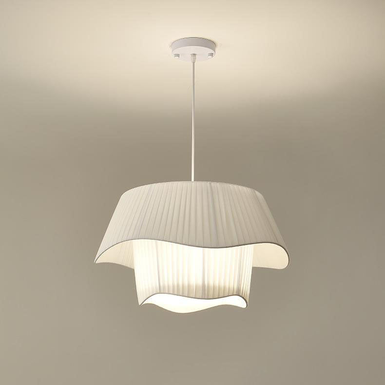 Contemporary Scandinavian Round Iron Acrylic 4/5 Light Pendant for Living Room
