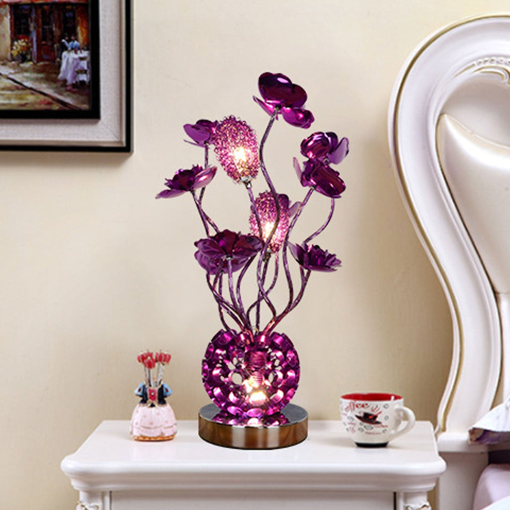 Rose Aluminum LED Table Lamp - Modern Design, Stylish Lighting, Energy Efficient, Home Decor, Bedroom, Living Room, Adjustable Brightness