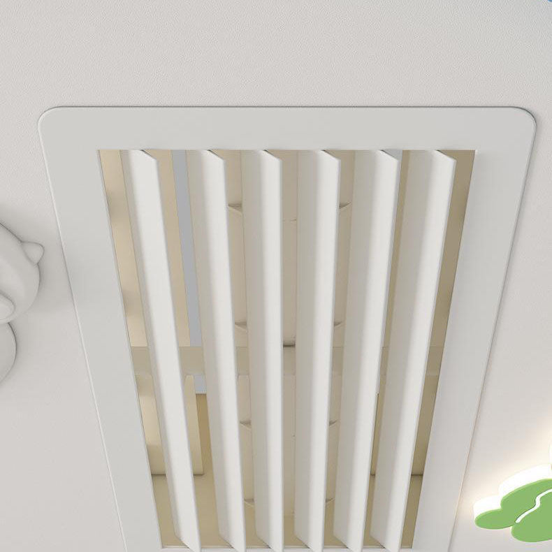 Contemporary Acrylic Astronaut Moon LED Ceiling Fan Light - Kids Bedroom Flush Mount, Invisible Bladeless Design.