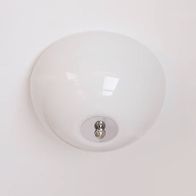 Nordic Minimalist 4-Light Iron Round Glass Shade Flush Mount Ceiling Light