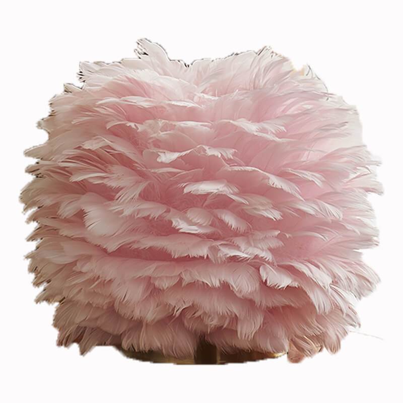 Modern Feather Ball-Shaped Table Lamp - Stylish Home Lighting Decor