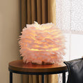 Modern Feather 1-Light Ball-Shaped Table Lamps, Stylish Decorative Lighting, Contemporary Home Decor, Elegant Nightstand Lamps, Unique Gifts for Her, Soft Ambient Light, Cozy Living Room Accessories, Bedroom Reading Lamps