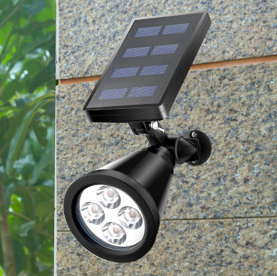 Modern Solar Waterproof LED Conical Spotlight - Outdoor Floor Plug Light