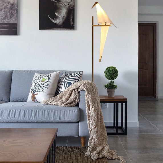 Modern Nordic Iron Bird 1/2-Light Floor Lamp - Stylish Standing Lighting for Living Room, Bedroom, Office, or Home Decor