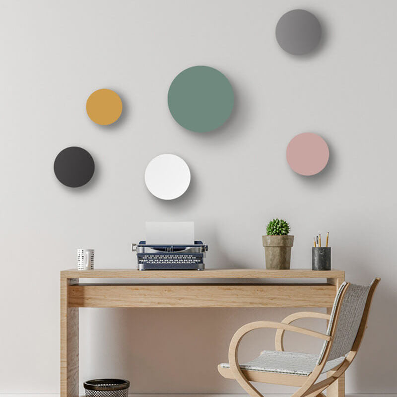 Colorful Modern Minimalist Round Iron LED Wall Sconce Lamp