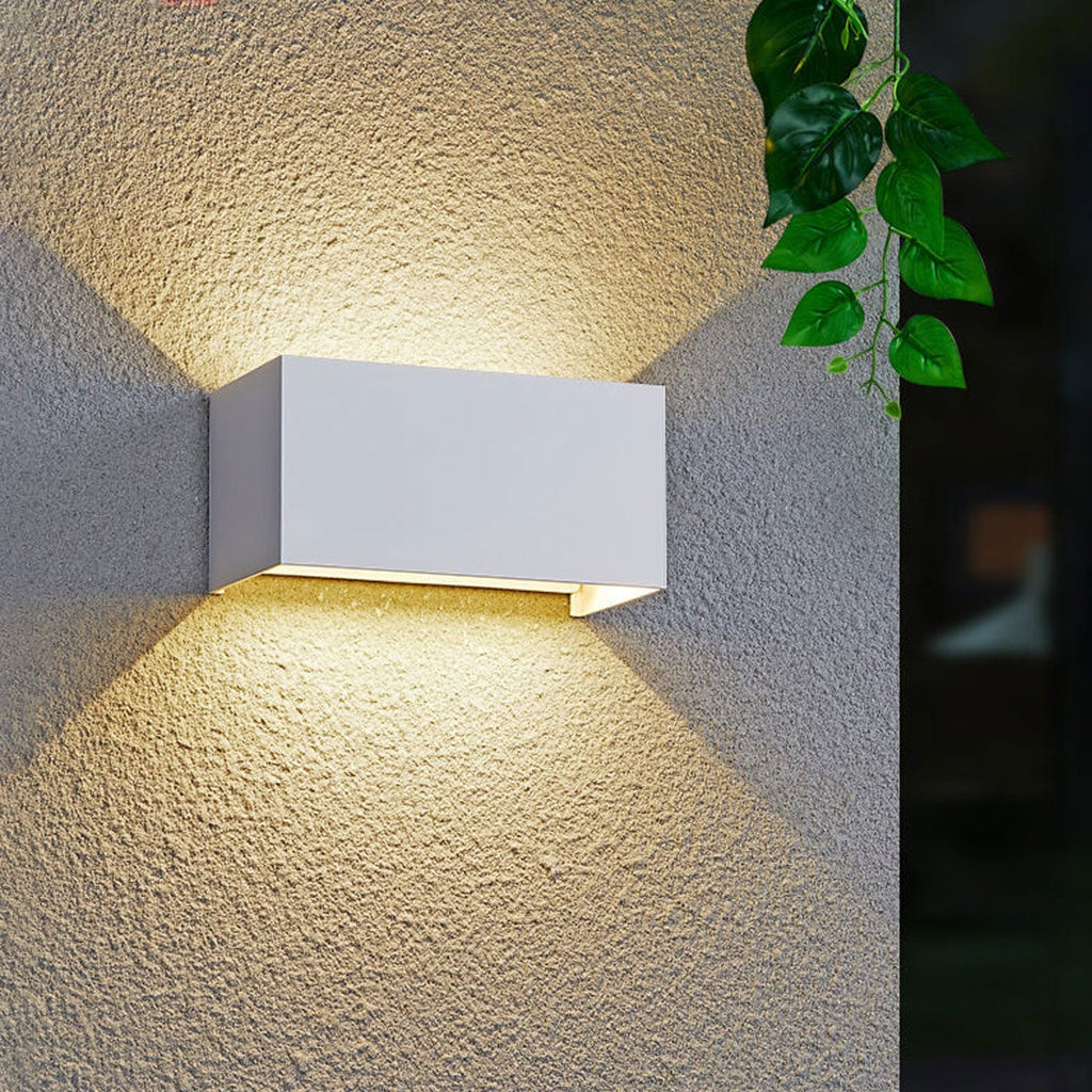Modern Outdoor Waterproof Rectangular LED Wall Sconce – Up and Down Illumination