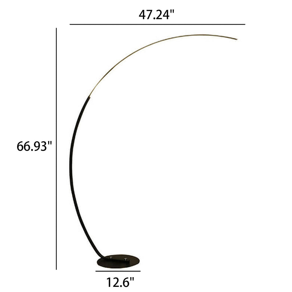 Minimalist Curved Line LED Aluminum Floor Lamp