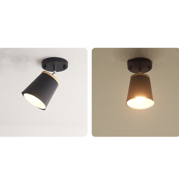 Nordic Macaron Semi-Flush Mount Ceiling Light - Modern Design, Minimalist Style, Adjustable Lighting, Living Room Fixture