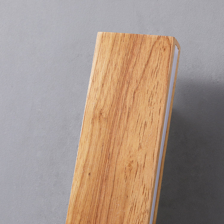 Solid Wood Strip LED Wall Sconce Lamp - Modern Wood Lighting, Eco-Friendly Design, Adjustable Brightness, Interior Wall Light, Minimalist Home Decor