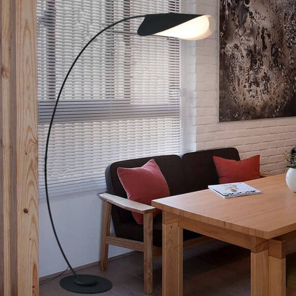 Italian Minimalist Fishing Rod Floor Lamp - Wicker Iron 1-Light Design