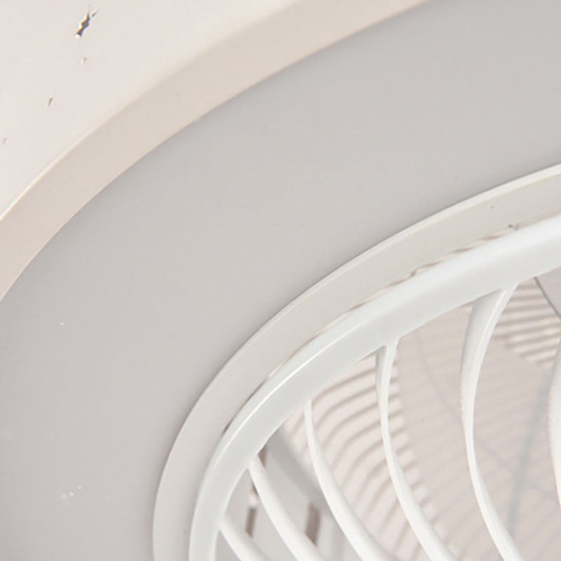 Modern Minimalist Copper LED Flush Mount Ceiling Fan Light