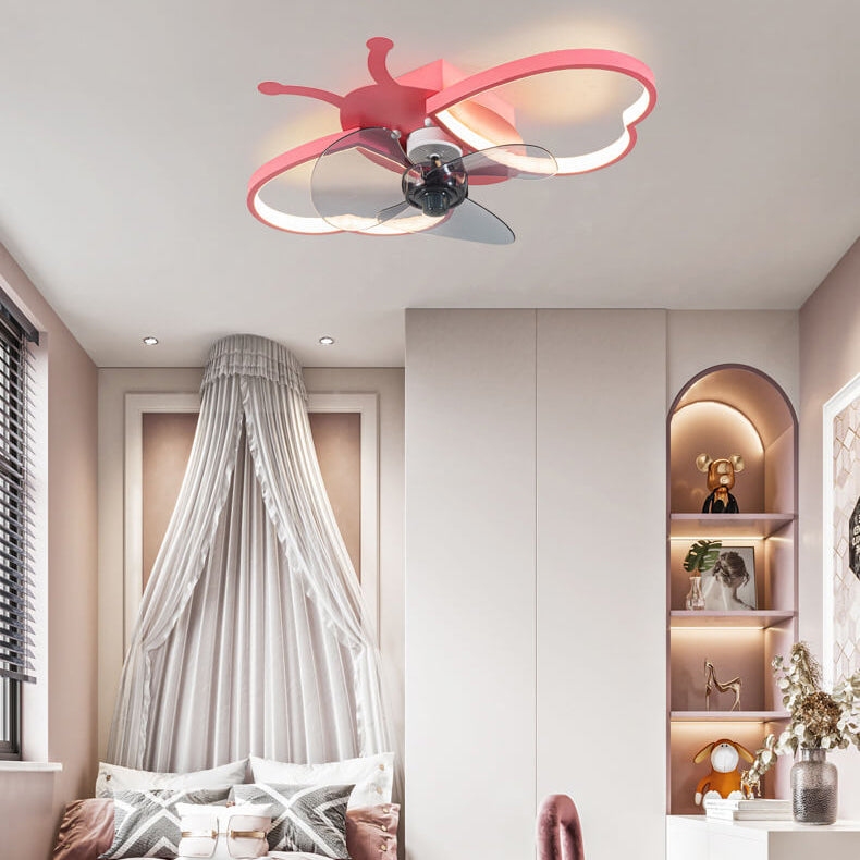 Nordic Silicone Butterfly LED Ceiling Fan Light