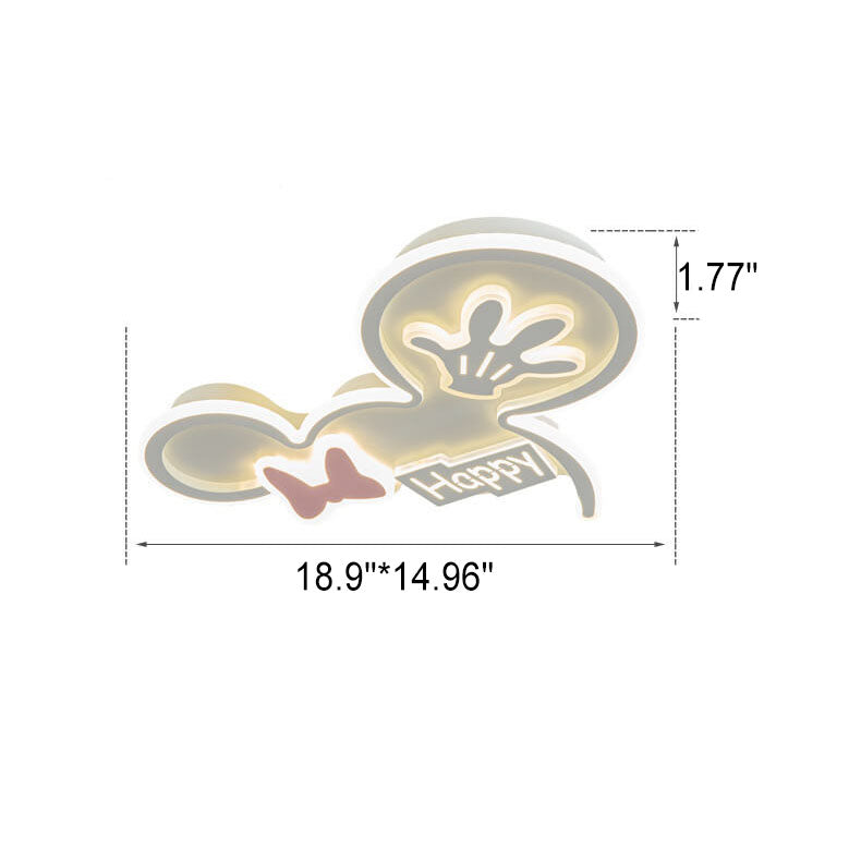 Minnie Mouse LED Flush Mount Ceiling Light for Kids' Rooms, Cartoon Ceiling Lighting, Disney Nursery Decor, Adjustable Brightness, Child-Friendly Design, Fun Bedroom Lighting, Cute Flush Mount Fixture for Girls, Kids' Ceiling Light Fixture, Playful Minnie