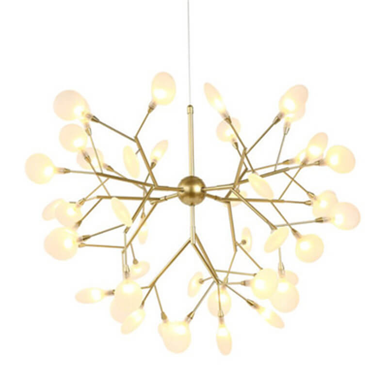 Modern Metal Branches 27/36 Light Fireflies LED Chandelier - Elegant Lighting Fixture for Home Decor, Energy-Efficient Design, Contemporary Ceiling Lights