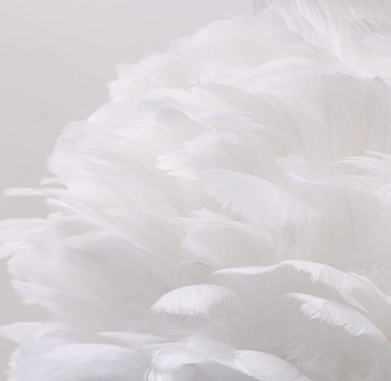 Modern Feather Globe Floor Lamp - Stylish Lighting for Home Decor