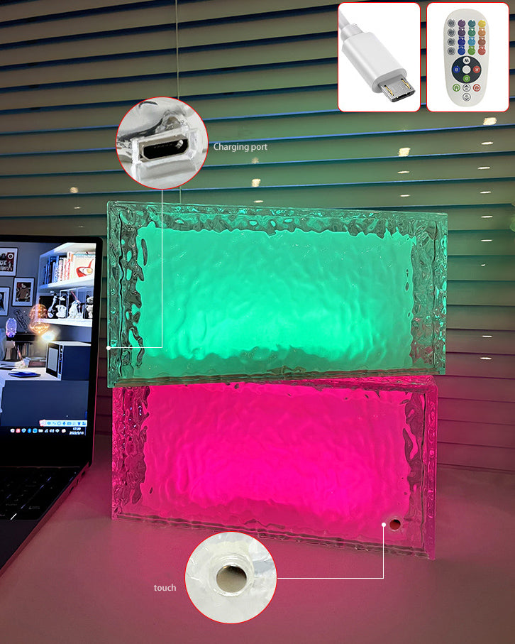 Acrylic RGB LED Ice Cube Table Lamp - Color Changing Decorative Light