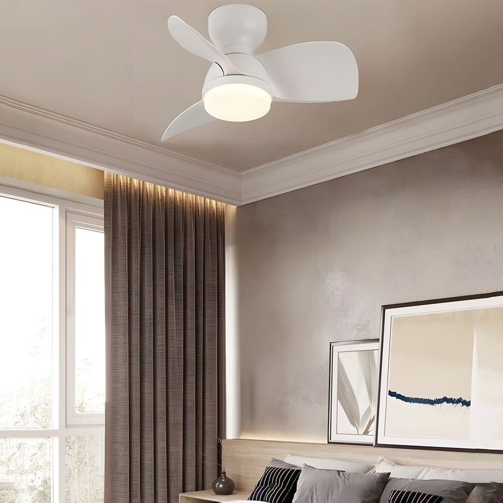 Cute Space-Saving Ceiling Fan Light 22"/31" with 6-Speed Remote Control