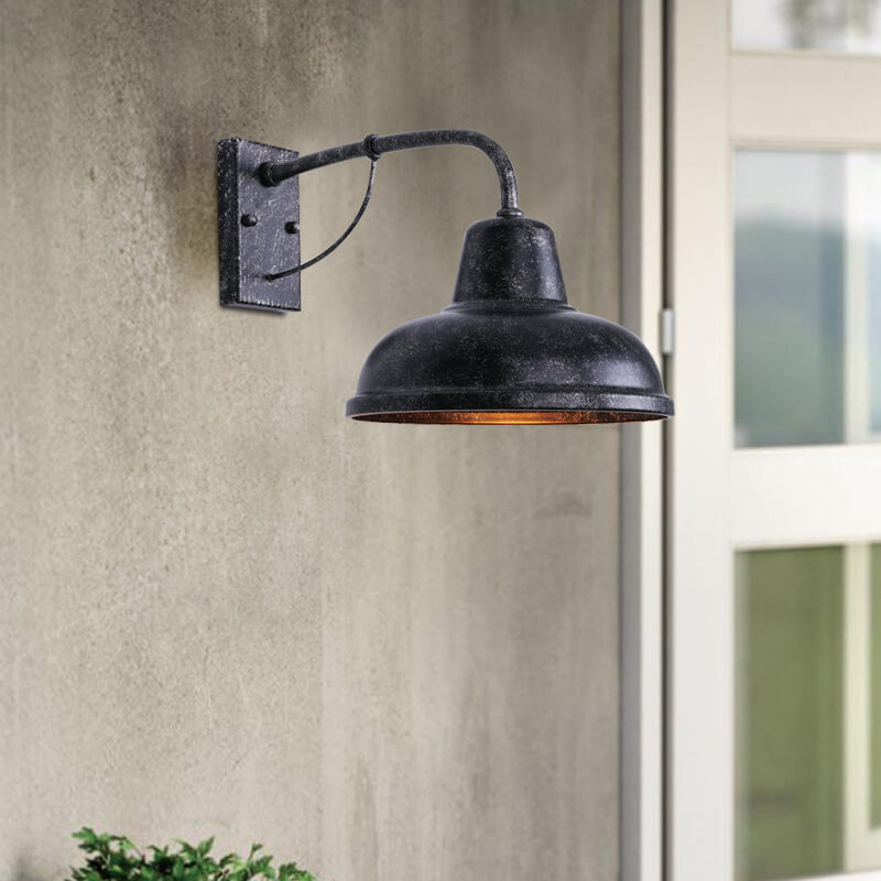 Industrial Gooseneck Outdoor Wall Light - Vintage Style Exterior Lighting
