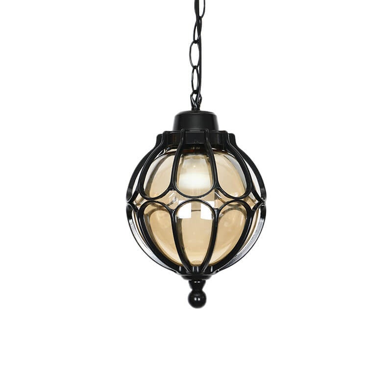 European Retro Spherical Outdoor Waterproof Pendant Light