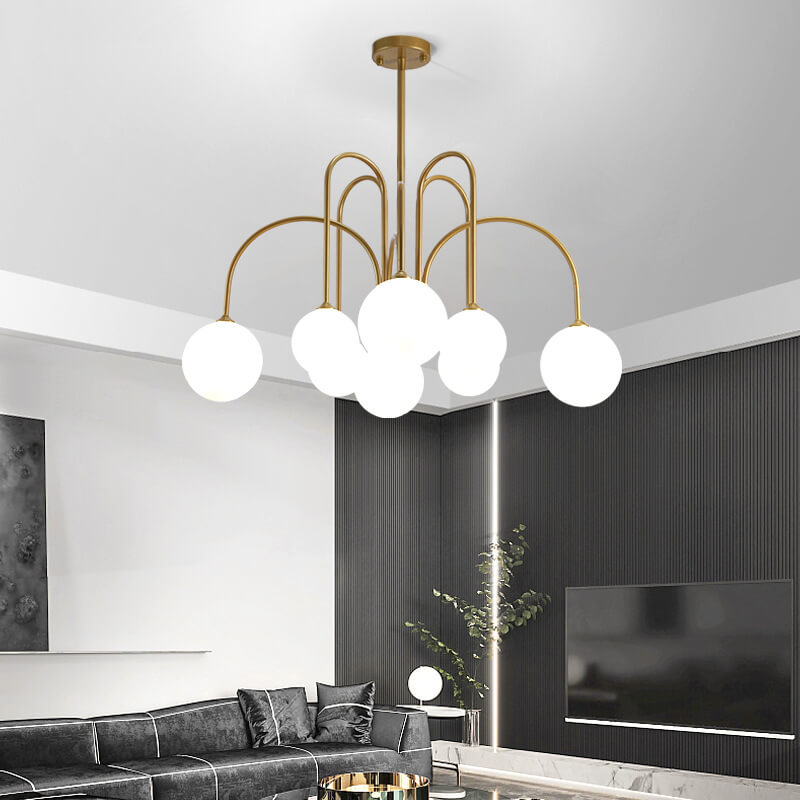 Glass Ball 6-8 Light Arch Chandelier for Elegant Living Spaces

Enhance your home's ambiance with our stunning Glass Ball 6-8 Light Arch Chandelier. This elegant lighting fixture combines modern design with functional beauty, perfect for dining rooms, liv