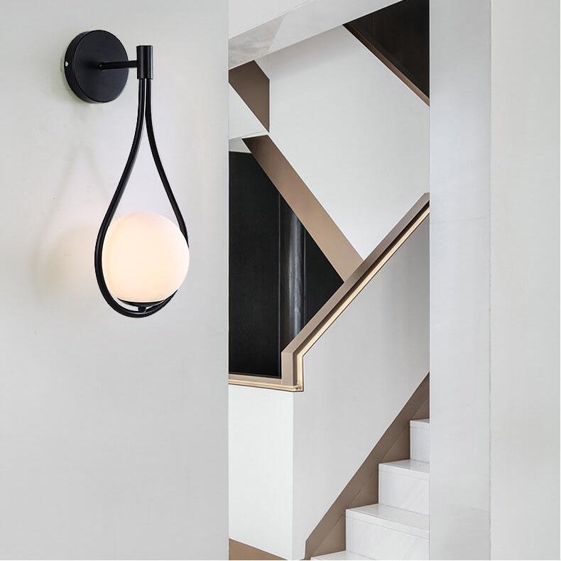 Modern Globe Water Drop Sconce Lamp - 1-Light Design, Stylish Wall Fixture, Contemporary Interior Lighting, Elegant Home Decor