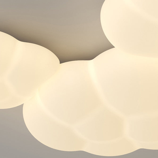 Contemporary Scandinavian Iron PE Cloud Shade LED Flush Mount Ceiling Light для Bedroom