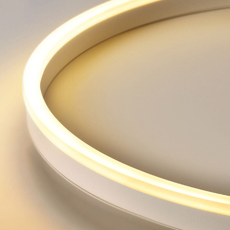 Nordic Minimalist Circle Ring LED Flush Mount Ceiling Light - Iron & Acrylic Design