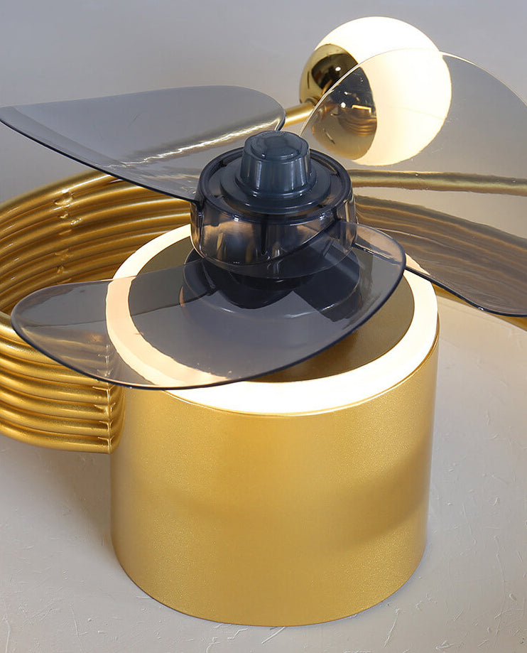 Nordic Light Luxury 5/7-Light LED Flush Mount Ceiling Fan