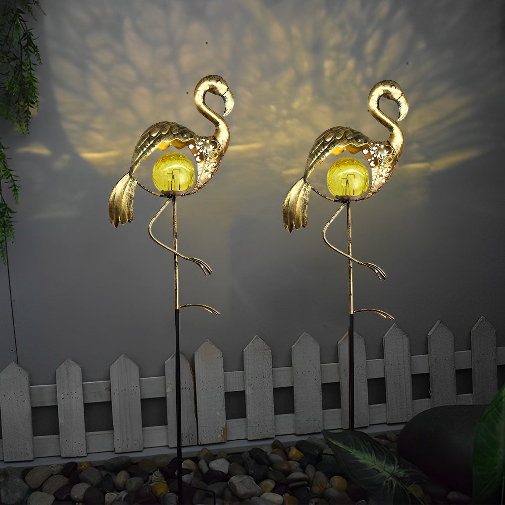 Mystical Moon & Sun Flame Iron Hollow Solar Garden Light